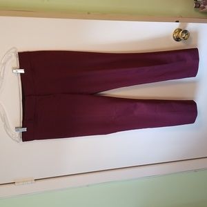 Ann Taylor Loft Zoe dress pant in maroon size 4